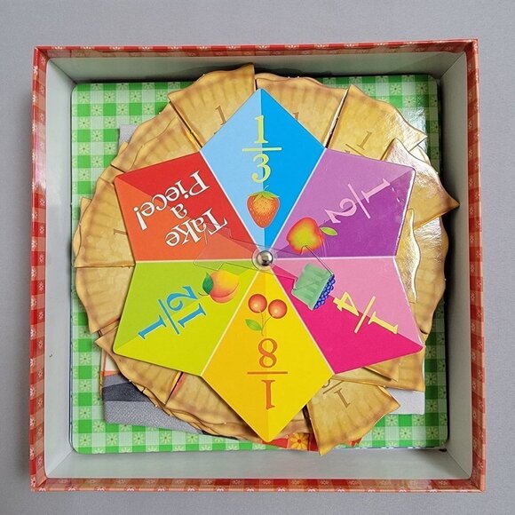eeBoo Make A Pie Game Of Fractions 2008 Learning Educational Board Game Complete - Picture 3 of 4